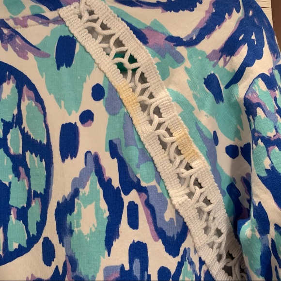 blue theme lilly pulitzer 1/2 zip - Picture 3 of 4